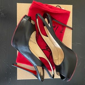 Christian Louboutin Private Number 120 KID, Black, Size 38